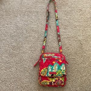 Vera Bradley Mini Hipster red floral print crossbody.